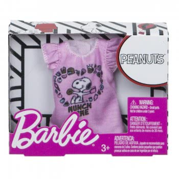 Mattel Barbie Fashions Peanuts Pink Shirt FLP40 / FPW52 887961617788