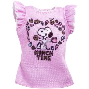 Mattel Barbie Fashions Peanuts Pink Shirt FLP40 / FPW52 887961617788
