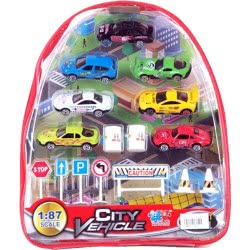 OEM Μεταλλικά Αυτοκινητάκια Σετ Σε Τσάντα City Vehicle 09-89520 5900437407128
