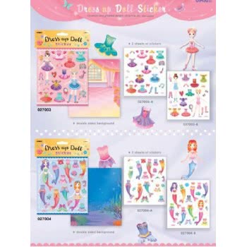 OEM Dress Up Doll Stickers Αυτοκόλλητα - 4 Σχέδια Δ039 4718167027001