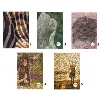 shape notebooks Notebook Spiral 3 Subjects B5 Animal 17X24 Cm - 5 Colours AN.PRINTB53 5200399803984