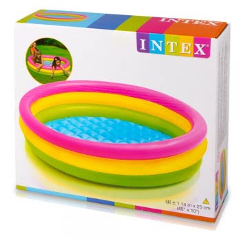 INTEX Παιδική Πισίνα Με 3 Δακτυλίους Sunset Glow Pool 114X25εκ 57412 6941057457413