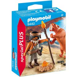 Playmobil Special Plus Caveman With Sabertooth Tiger 9442 4008789094421