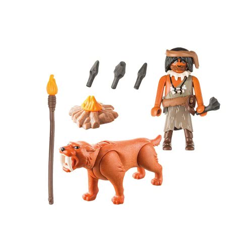 Playmobil Special Plus Caveman With Sabertooth Tiger 9442 4008789094421