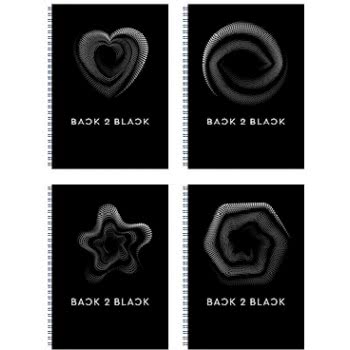 A&G PAPER Back To Black Spiral Notebook A4 21Χ29.7 Cm 4 Subjects - 5 Designs 032092 5203296320929
