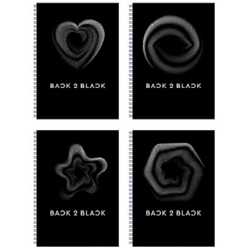 A&G PAPER Back To Black Spiral Notebook B5 17Χ24 Cm 4 Subjects - 5 Designs 32087 5203296320875