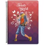 A&G PAPER Teens World Τετράδιο Σπιράλ B5 17Χ24 Εκ. 4 Θεμάτων - 10 Σχέδια 032111 5203296321117