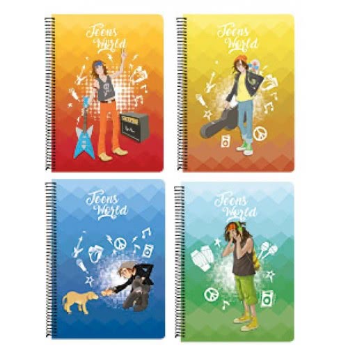 A&G PAPER Teens World Τετράδιο Σπιράλ B5 17Χ24 Εκ. 2 Θεμάτων - 10 Σχέδια 032109 5203296321094