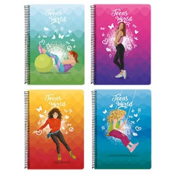 A&G PAPER Teens World Τετράδιο Σπιράλ B5 17Χ24 Εκ. 2 Θεμάτων - 10 Σχέδια 032109 5203296321094