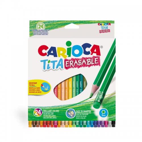 CARIOCA Tita Erasable Colored Pencils 24 Pieces 42938 8003511429386