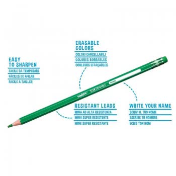 CARIOCA Tita Erasable Colored Pencils 24 Pieces 42938 8003511429386