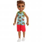 Mattel Barbie Club Chelsea: Μελαχρινό Αγοράκι Με Μπλουζάκι Σάντουϊτς DWJ33 / FXG78 887961691016