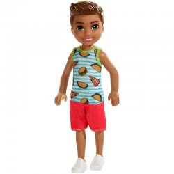 Mattel Barbie Club Chelsea: Brunette Boy Sandwitch Themed Look DWJ33 / FXG78 887961691016