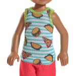 Mattel Barbie Club Chelsea: Μελαχρινό Αγοράκι Με Μπλουζάκι Σάντουϊτς DWJ33 / FXG78 887961691016