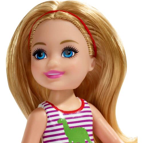 Mattel Barbie Club Chelsea: Ξανθιά Κούκλα Με Μπλουζάκι Δεινόσαυρος DWJ33 / FXG82 887961690996