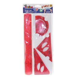 Diakakis imports The Littlies Flexi Ruler Set Γεωμετρικό Σετ 4 Τεμαχίων 30 Cm 000646131 5205698455889