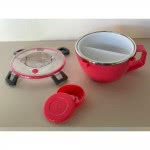 eco life Round Double Wall Φαγητοδοχείο - Θερμός Με Χώρισμα 850Ml - Πράσινο 33-BO-9072 5208009000518