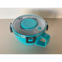 eco life Round Double Wall Φαγητοδοχείο - Θερμός Με Χώρισμα 850Ml - Μπλε 33-BO-9070 5208009000532