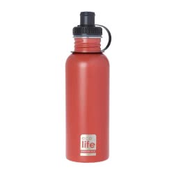 eco life Μεταλλικό Μπουκάλι 600Ml Coral (Matte) - Κοραλλί 33-BO-1013 5208009001881