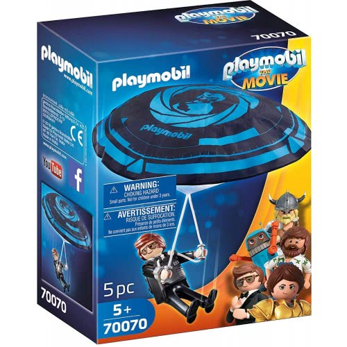 Playmobil The Movie Ο Μυστικός Πράκτορας Ρεξ Ντάσερ Με Το Αλεξίπτωτό Του 70070 4008789700704