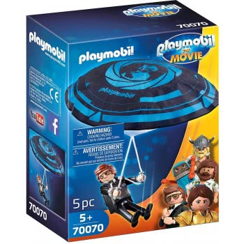 Playmobil The Movie Ο Μυστικός Πράκτορας Ρεξ Ντάσερ Με Το Αλεξίπτωτό Του 70070 4008789700704