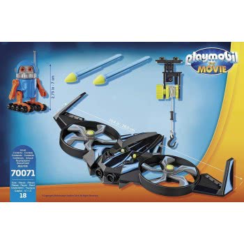 Playmobil The Movie Ο Ρομπότιτρον Με Το Drone Του 70071 4008789700711