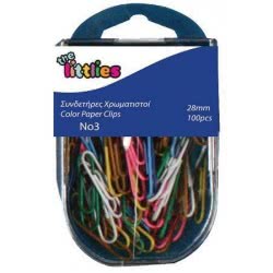 Diakakis imports The Littlies Color Paper Clips Συνδετήρες Χρωματιστοί 100 Τεμάχια 000646652 5205698443640
