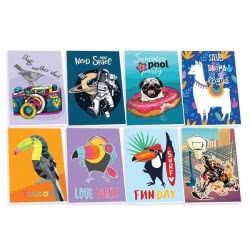 SKAG Neon Kidz Notebook 40 Sheets 17X25 Cm - 8 Designs 250795 5201303250795