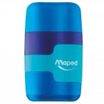 Maped Connect Duo Τετράγωνη Γόμα Και Ξύστρα Διπλή - 3 Χρώματα 049221 3154140492212