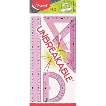 Maped Study Unbreakable Drawing Set 4 Pcs With Ruler Cm. 20 981703 3154149817030