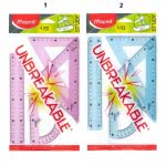 Maped Study Unbreakable Σετ Γεωμετρικά Όργανα 4 Τεμαχίων Με Χάρακα 20Cm 981703 3154149817030