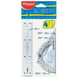 Maped Cristal Small Geometry Set With 4 Pieces 242815 3154142428158
