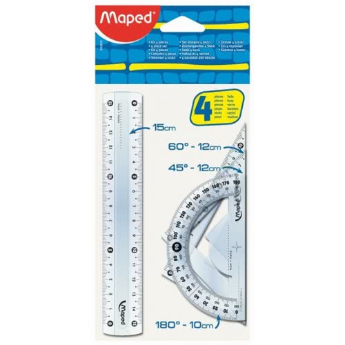 Maped Cristal Small Geometry Set With 4 Pieces 242815 3154142428158