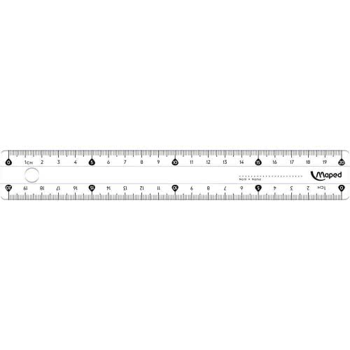 Maped Cristal Eco Επίπεδος Και Διάφανος Χάρακας 20 Cm 146112 3154141461125