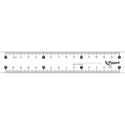 Maped Cristal Eco Ruler 15 Cm 146507 3154141465079