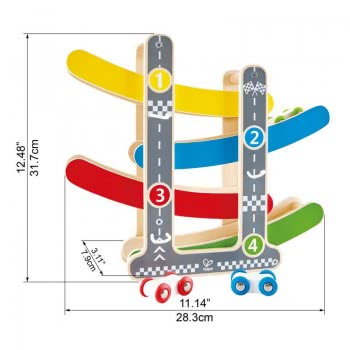 Hape Early Explorer Fast Flip Racetrack Wooden Toy E0438 6943478014329