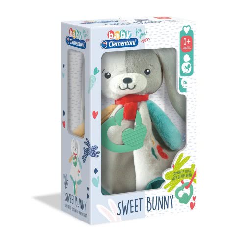 Clementoni Baby For You Βρεφικό Μαλακό Χνουδωτό Λαγουδάκι Για 0+ Μηνών 1000-17272 8005125172726
