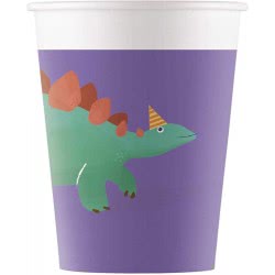 PROCOS Dinosaur Roar Party Paper Cups 200Ml - 8 Pieces 090611 5201184906118