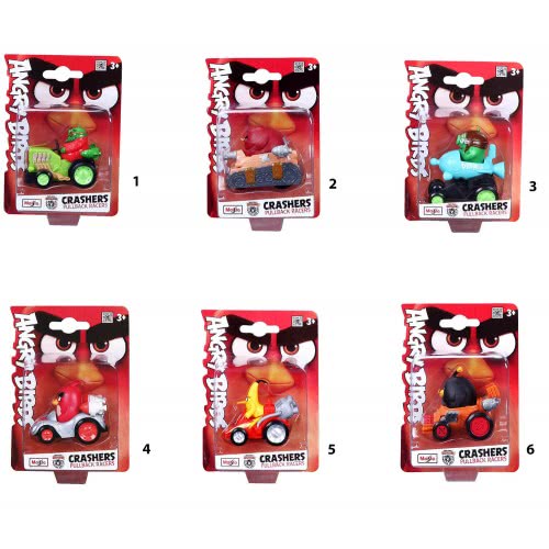 Maisto Angry Birds Crashers Pull Back Racers - 6 Designs 23031 090159230311
