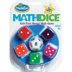 ThinkFun Math Dice Jr. Logic Game 001515 019275015152