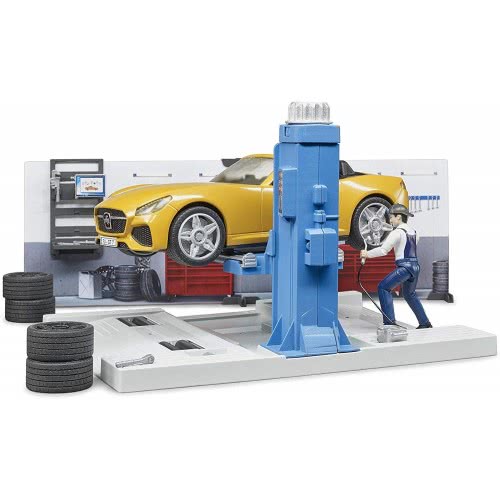 bruder Bworld Car Service Συνεργείο Αυτοκινήτων Με Roadster 62110 4001702621100
