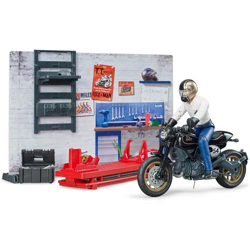 bruder Bworld Motorcycle Service Συνεργείο Για Μοτοσυκλέτες 62101 4001702621018