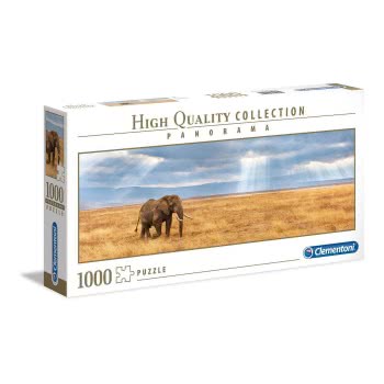 Clementoni Puzzle Panorama High Quality Collection Elephant 1000 Pcs 1220-39484 8005125394845