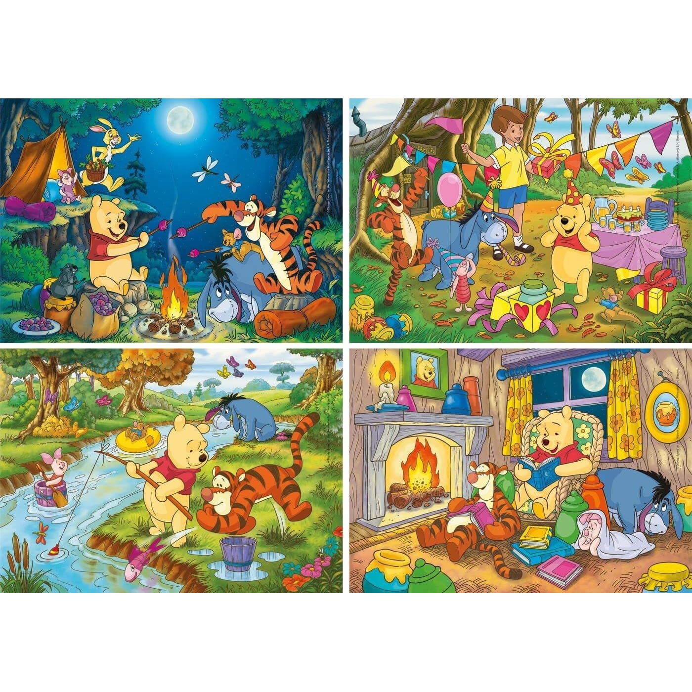Clementoni Puzzle Winnie The Pooh 2X20pc + 2X60pc Supercolor 1200-07618 ...