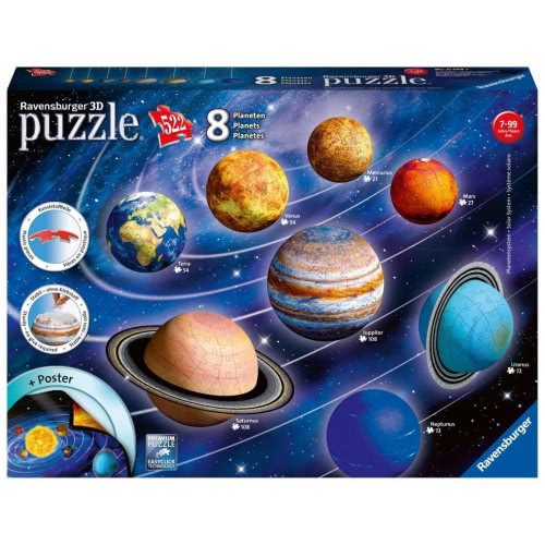 Ravensburger 3D Puzzle 522 Τεμ. Ηλιακό Σύστημα 11668 4005556116683