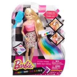 Mattel Barbie Μαλλιά Ουράνιο Τόξο CFN48 887961058826