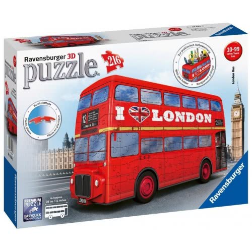 Ravensburger 3D Puzzle 216 Pieces London Bus 12534 4005556125340