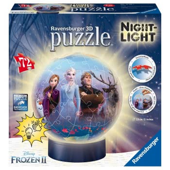 Ravensburger 3D Puzzle Puzzle Ball 72 Pieces Disney Frozen II 11141 4005556111411