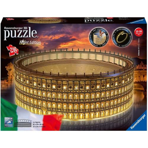 Ravensburger 3D Puzzle Night Edition 216 Pieces Colosseum 11148 4005556111480