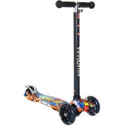 ΑΘΛΟΠΑΙΔΙΑ Three Wheeled Scooter With Lights, N.3 - Black 002.61210/3 9985777000419
